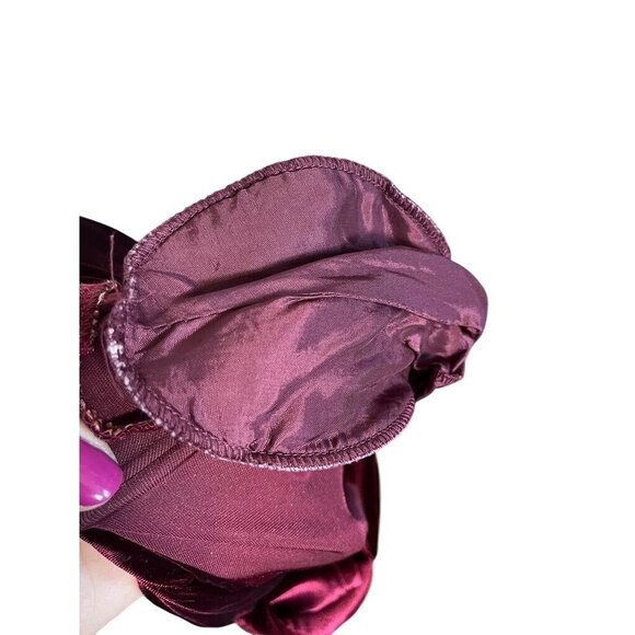 Vintage Velvet Shirt 1X Red Festive Holiday Neutral Dark Romance Old Money Soft - Picture 10 of 12